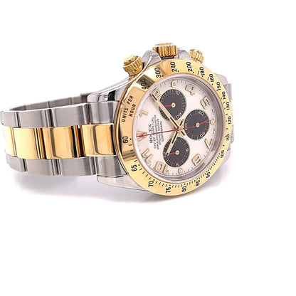 Rolex Daytona Stainless Steel and Gold Panda Dial 116523 - Beverly Hills Watch Company