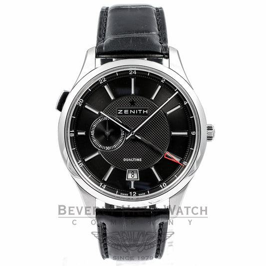 Zenith Captain Elite Dual Time GMT Watch 03.2130.682.22.C493 Beverly Hills Watch Company