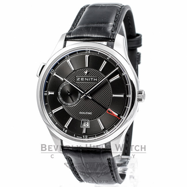 Zenith Captain Elite Dual Time GMT Watch 03.2130.682.22.C493 Beverly Hills Watch Company