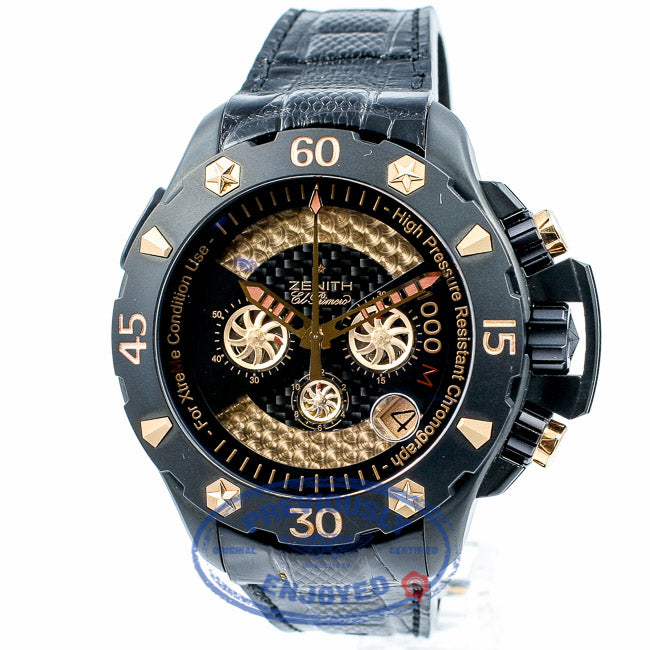 Zenith Defy Extreme Rose Gold Titanium El Primero Chronograph Watch 96.0518.685/21.R642 Beverly Hills Watch Company Watches