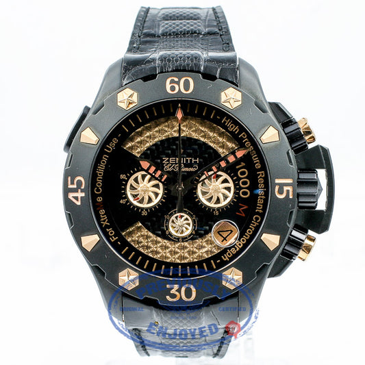 Zenith Defy Extreme Rose Gold Titanium El Primero Chronograph Watch 96.0518.685/21.R642 Beverly Hills Watch Company Watches