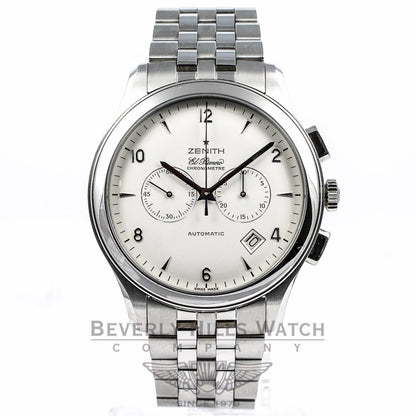 Zenith Elite EL Primero Chronograph Stainless Steel Watch 03.0520.4002 Beverly Hills Watch Company