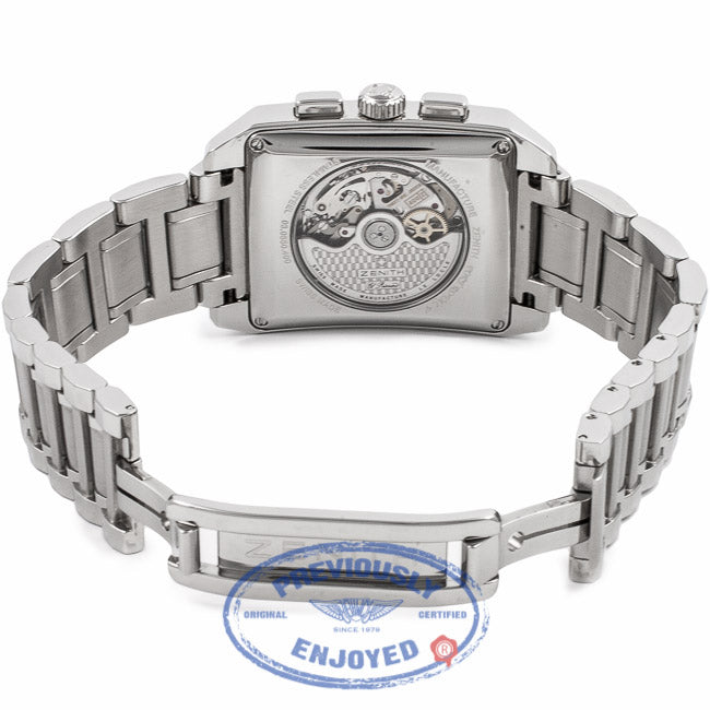 Zenith ElPrimero Rectangle Chronograph Stainless Steel 03.0550.400/02.C507 ACIN33 - Beverly Hills Watch Company Watch Store