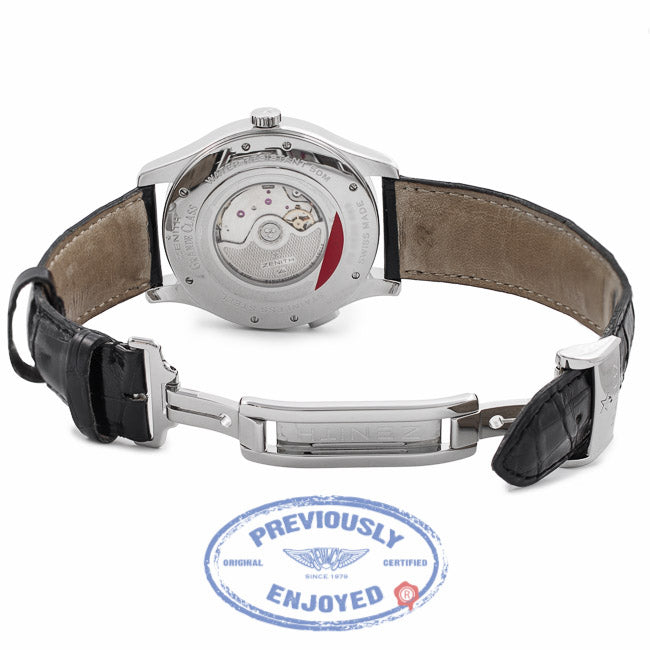 Zenith Grand Class Elite Dual Time 44MM Stainless Steel Silver