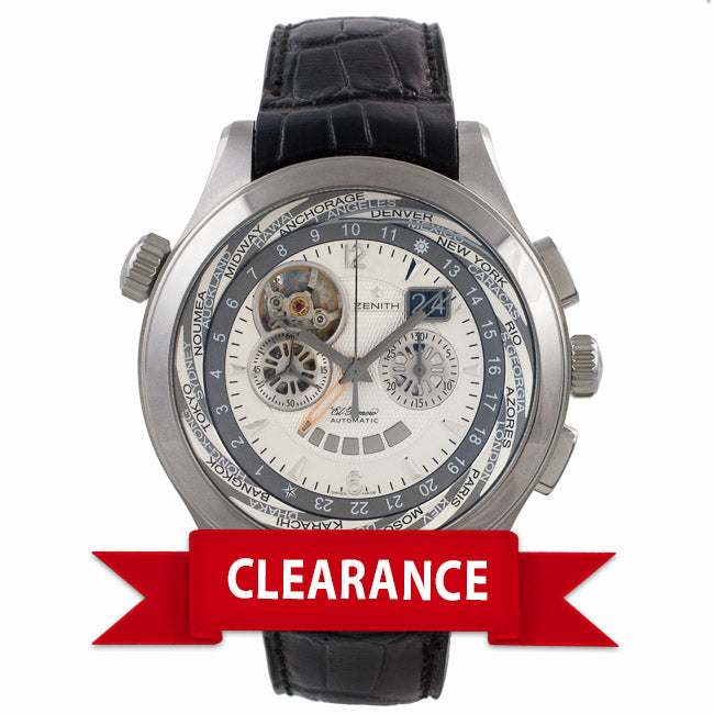 Zenith Grande Class Traveller Multicity 46MM Gents Automatic Stainless Steel 03.0520.4037/01C 19208 - Beverly Hills Watch Company Watch Store