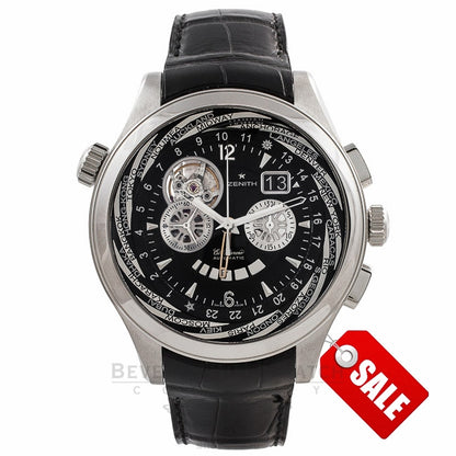 Zenith Grande Class Traveller Multicity 46MM Gents Automatic Stainless Steel 03.0520.4037/22C 19209 - Beverly Hills Watch Company Watch Store