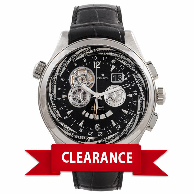 Zenith Grande Class Traveller Multicity 46MM Gents Automatic Stainless Steel 03.0520.4037/22C 19209 - Beverly Hills Watch Company Watch Store