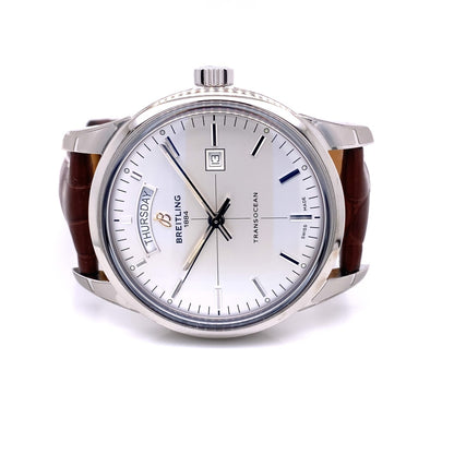 Breitling Transocean Day & Date 43mm Stainless Steel Auto A4531012/G751-739P ZHZAZM