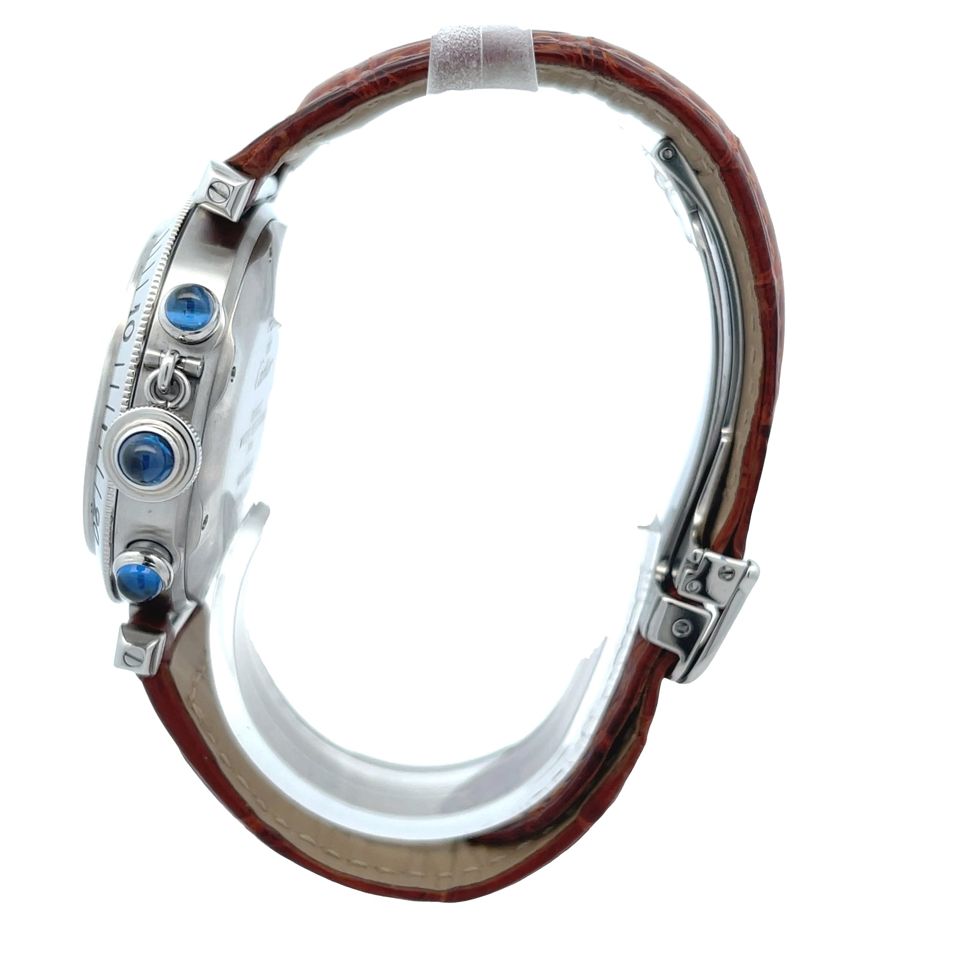 Cartier Pasha 38mm Chronograph Stainless Steel Safari - Beverly Hills Watch Company