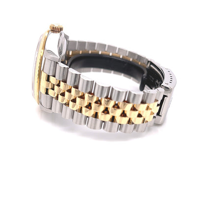 Rolex Datejust 36MM Yellow Gold Stainless and Stainless Steel Mother of Pearl Diamond Dial 16233 - Beverly Hills Watch CompanyRolex Datejust 36MM Yellow Gold Stainless and Stainless Steel Mother of Pearl Diamond Dial 16233 - Beverly Hills Watch Company