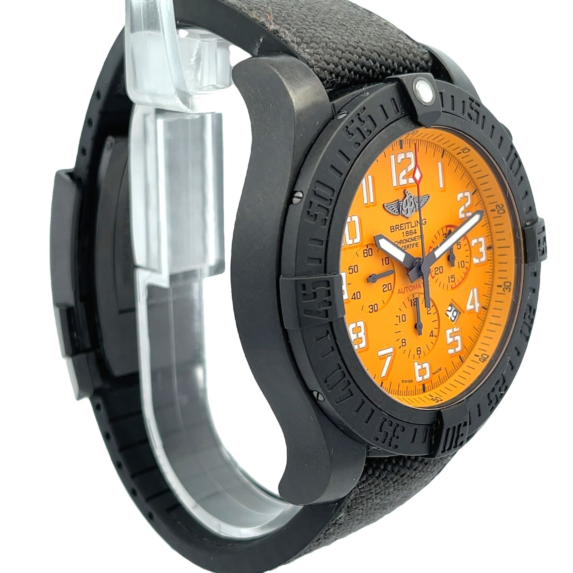 Breitling Hurricane Chronograph 50mm Yellow Dial XB0170E4/i533/282S - Beverly Hills Watch Company