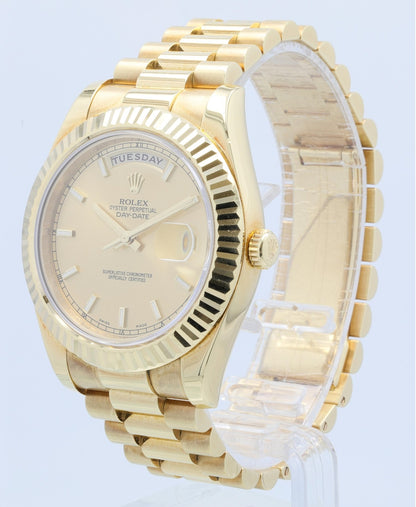Rolex Day-Date II President 41MM Yellow Gold 218238 - Beverly Hills Watch Company