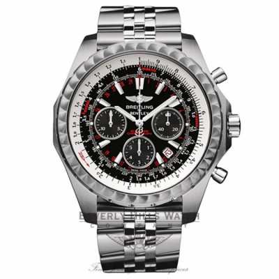 Breitling Bentley Motors T Speed Stainless Steel Chronograph Black Dial A2536513/B954 2DCYRK - Beverly Hills Watch Company Watch Store