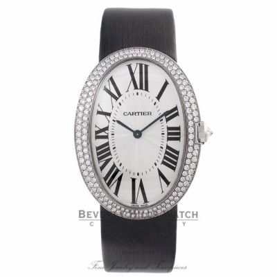 cartier black strap diamond watch