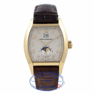 Girard Perregaux Richeville Large Date and Moonphase 18k Yellow Gold 27600-52-121-BACA VEMYGY - Beverly Hills Watch Company Watch Store