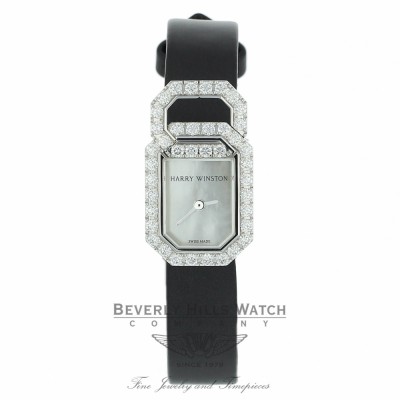 Harry Winston "Links Signature" White Gold Mother of Pearl Dial HJTQHM18WW036 V407E2 - Beverly Hills Watch 