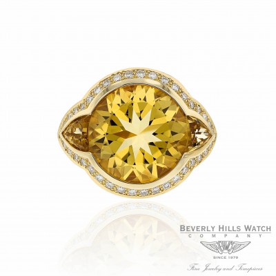 Cats Eye Diamond Citrine Ring Naira & C AMKE2A - Beverly Hills Watch