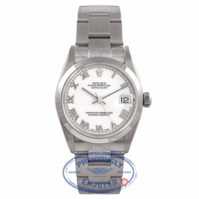 Rolex Datejust 31MM Stainless Steel White Dial Roman Numerals Oyster Bracelet 78240 9Z9076 - Beverly Hills Watch Company Watch Store