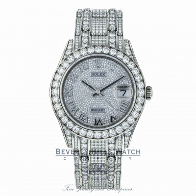 Rolex Pearlmaster 39mm Datejust White Gold Paved Diamonds 86409RBR RD7P29