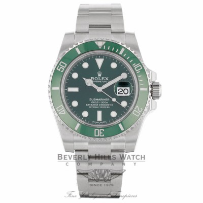 Rolex Submariner Stainless Steel Green Dial "Hulk" 116610lv 2W9VEY - Beverly Hills Watch Company