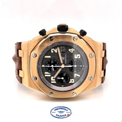Audemars Piguet Royal Oak Offshore Rose Gold 42mm Grey Dial 25940K.OO.D002CA.01 TUMMJL - Beverly Hills Watch Company 