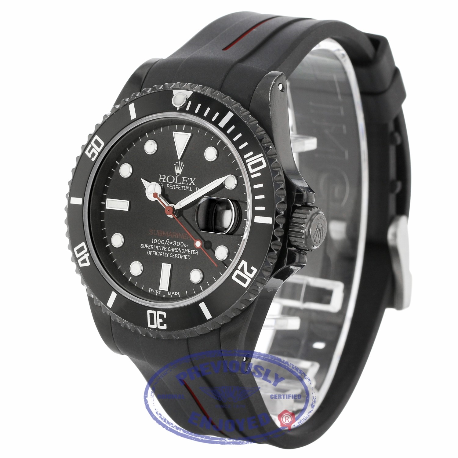 Rolex Submariner Stainless Steel Black DLC Coated Watch 16610 