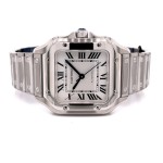 Cartier Santos Medium Stainless Steel Automatic WSSA0029 - Beverly Hills Watch Company 