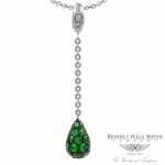 Pendant in 18k White Gold and Tsavorites PDW5204DZ.TVR 1347 - Beverly Hills Watch Company