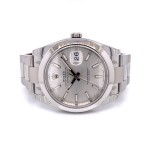 Rolex Datejust 41mm Smooth Bezel Silver Stick Dial 126300 - Beverly Hills Watch Company