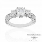 Designs by Naira 18k White Gold Diamond Engagement Ring 2R3TTW-ML 2R3TTW - Beverly Hills Jewelry Company
