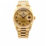 Rolex Day Date 36mm President Yellow Gold Champagne Mother of Pearl 18208 - Beverly Hills Watch Company 