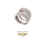 Naira & C Double Band Diamond White Gold Ring 4PEW5W - Beverly Hills Watch and Jewelry Store