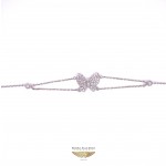 Naira & C Diamond Butterfly 18k White Gold Bracelet 56RT0C