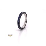 Blue Sapphire Stackable Eternity Band White Gold 6636 - Beverly Hills Watch and Jewelry Company 