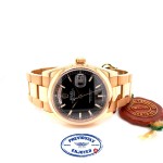 Rolex Day-Date President 36mm Everose Gold Domed Bezel Black Dial 118205 A7M2U2