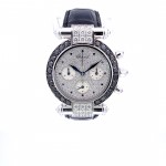 Chopard Imperiale 38mm White Gold Chronograph Pave Diamonds 373421-1008 - Beverly Hills Watch Company 