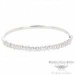Naira & C Diamond Baguette Bangle Bracelet White Gold LDD3MZ - Beverly Hills Watch Company