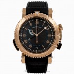 Breguet Marine Royale Alarm 18k Rose Gold Black Rhodium Dial 5847BR.Z25ZV P66RK4 - Beverly Hills Watch Company Watch Store
