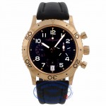 Breguet Type XX Transatlantique 39mm Rose Gold Flyback Chronograph Black Dial 3820BR 6HHFX2 -  Beverly Hills Watch Company