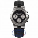 Bulgari Diagono Chronograph Stainless Steel Automatic Black Dial CH 35 S FBMSU5 - Beverly Hills Watch Company Watch Store