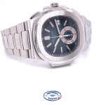 Patek Philippe Nautilus Chronograph Blue Dial Stainless Steel 5980/1A-001 C7434K - Beverly Hills Watch Company