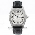 Cartier Tortue White Gold Large Diamond Case Ladies Watch WA503851 Beverly Hills Watch Company Watches