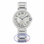 Cartier Ballon Bleu Customized Diamond Bezel 42mm Stainless Steel WE9009Z3 RU06EX - Beverly Hills Watch