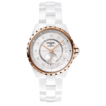 Chanel J12 White Ceramic Rose Gold Diamond Dial H4359 - Beverly Hill Watch Company