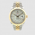 Rolex Sky-Dweller Yellow Gold and Stainless Steel Silver Dial Jubilee 326933 - Beverly Hills Watch Company