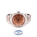 Rolex Air King 34mm Stainless Steel Pink Dial 114200 DY37QM - Beverly Hills Watch Company