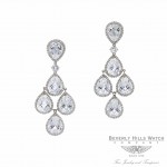 Naira & C White Topaz and Diamond Chandelier Earrings 00LUNK - Beverly Hills Watch and Jewelry Company