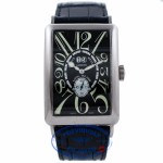 Franck Muller Long Island Grand Date 18k White Gold Black Dial 1200 S6 GG CZVKUN - Beverly Hills Watch Company Watch Store