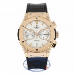 Hublot Classic Fusion Silver Dial Chronograph 18kt Rose Gold Black Leather 521.OX.2610.LR RVNZ9Q - Beverly Hills Watch
