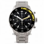 IWC Aquatimer Chronograph 44MM Black Dial Black Yellow Bezel IW376709 ECJC49 - Beverly Hills Watch Store